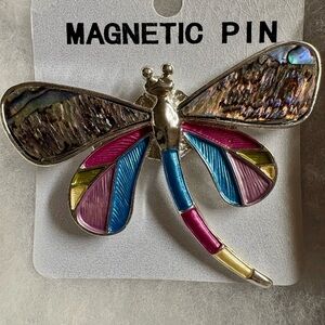 Colorful Dragonfly Magnetic Pin Brooch